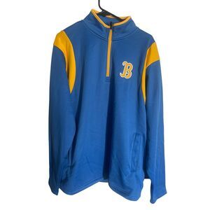 New Colosseum Mens Blue UCLA Bruins 1/4 Zip Fleece Pullover Jacket Size Large